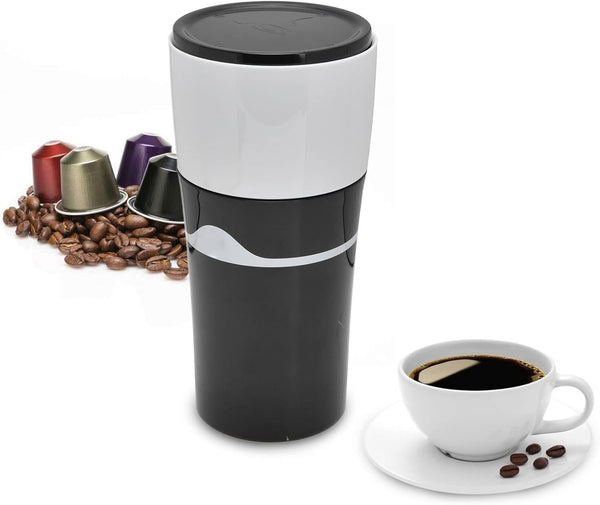 Zerodis Portable Drip Coffee Maker, 450ML for Office Camping, Hot and Cold Brew for K Cup Capsules