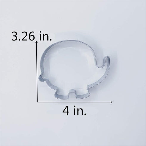 LILIAO Cute Elephant Cookie Cutter - 4 x 3.3 inches, Stainless Steel for Baby Shower