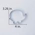 LILIAO Cute Elephant Cookie Cutter - 4 x 3.3 inches, Stainless Steel for Baby Shower