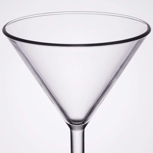 G.E.T. Heavy-Duty Shatterproof Plastic Martini Glasses, 10 Ounce, Clear, Set of 4