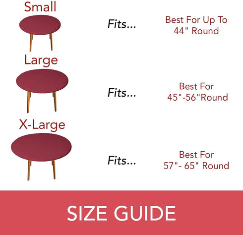 Covers For The Home Deluxe Elastic Edged Vinyl Fitted Table Cover - Basketweave (Red) Pattern - Fits Tables up to 56"