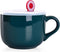 WHJY Simple Ceramic Soup Mugs with Lid, 22 oz Soup Cups with Handle, Microwave Oatmeal Bowl for Milk, Tea, Coffee, Dark