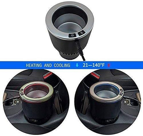 2-in-1 Commuter/Road Premium Car Cup Warmer Cooler Smart Car Cup Mug Holder | Perfect Car Tumbler Holder for Tripper