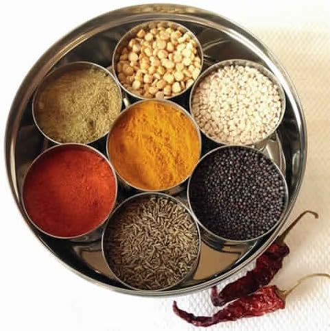 Shourya Trading 7 7 12 Stainless Steel Spice box with Non Breakable Transparent glass,Stainless Steel Spice Box