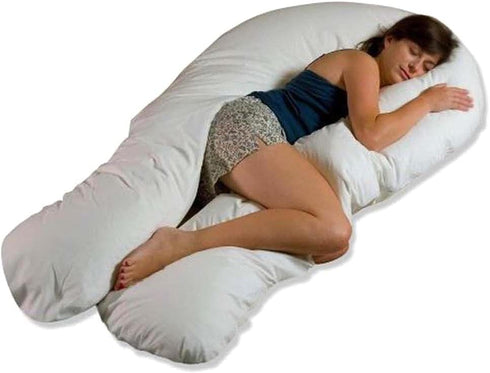 Navy U-Shaped Replacement Cover for Pregnancy Body Pillow