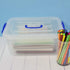 2 Packs 8 Liter Clear Plastic Storage Bins with Lids, Storage Boxes