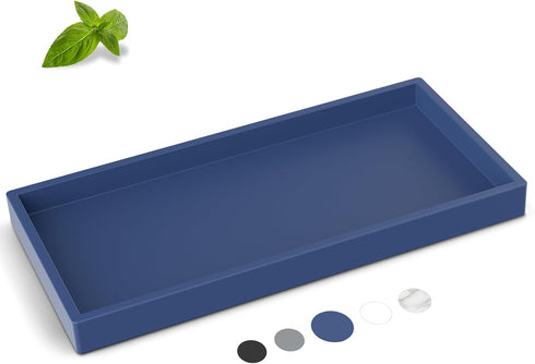 EG-SIPRO Bathroom Counter Tray - High-Grade Thickened Silicone Vanity Tray for Soap Dispenser on Bathroom Countertop