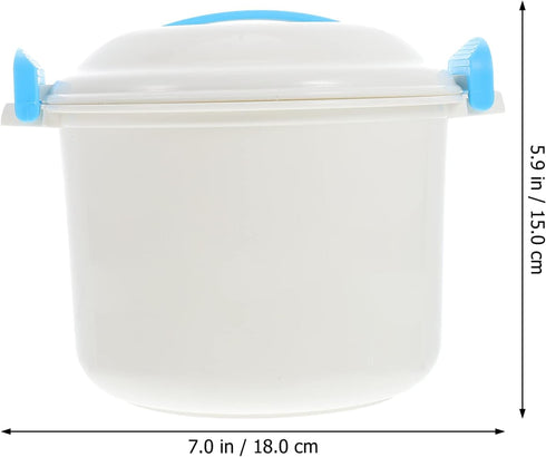 OSALADI Portable Rice Cooker, Microwave Rice and Pasta Cooker, Dishwasher Safe Food Container for Vegetables