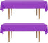 DecorRack 2 Rectangular Tablecloths - BPA-Free Plastic 54 x 108 inch Dining Table Cover for Parties, Purple (2 Pack)