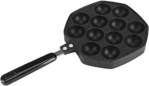 Iwatani Takoyaki Grill Pan, Large Octopus Ball Pan, 12 Cavities Non-Stick Aluminum, Big Takoyaki Maker