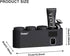 Toothbrush Sanitizer with Self Adhesive Holder, 3 Cups, Automatic Toothpaste Dispenser Set (Black)