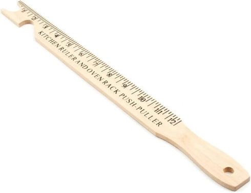 Fox Run Oven Rack Push/Pull Kitchen Ruler, 0.25 x 1.25 x 16.5 inches, Brown