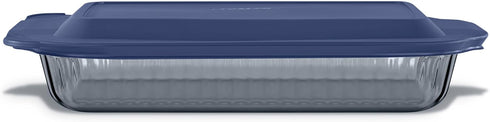 Pyrex Colors 9"x13" Tinted Glass Baking Dish with BPA-Free Lid, Oblong Bakeware for Casserole & Lasagna