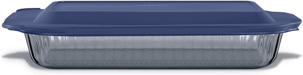 Pyrex Colors 9"x13" Tinted Glass Baking Dish with BPA-Free Lid, Oblong Bakeware for Casserole & Lasagna