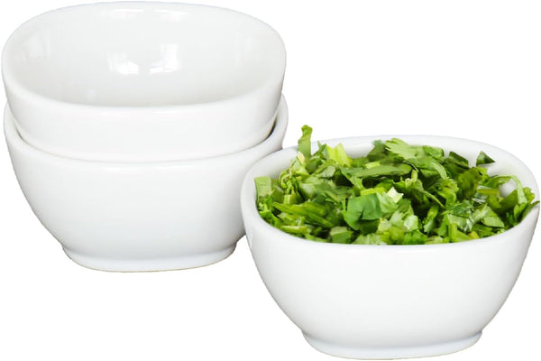 Set of 3 Small Porcelain Bowls, 5oz Pinch Bowl Set for Dip, Prep, Side Dish, Charcuterie Board, Stackable, Dishwasher
