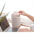 Plastic Tiny Waste Bin, Desktop Mini Trash Can with Swing Lid, Pink