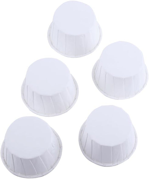Fdit 100pcs Paper Cake Cupcake Liner Case Wrapper Muffin Baking Cup for Party Wedding Xmas - 7 Colors (White)