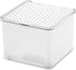 madesmart Small Bin with Lid-Stack Collection, Frost Soft-Grip Lining and Non-Slip Feet
