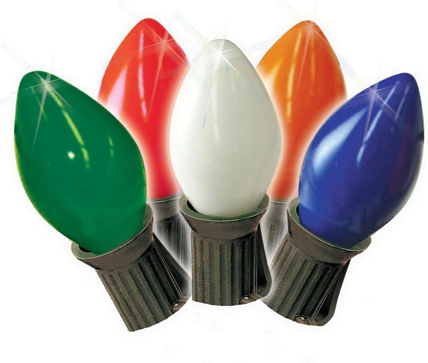 Brite Star Vintage Christmas String Lights, Multi C9, 25 Feet - Old-Fashioned Bulbs for Indoor & Outdoor Use