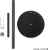 Paper Towel Holder Countertop - OBODING Black Kitchen Stand for Organization, Stainless Steel for Standard Rolls