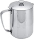 Stainless Steel Milk Frothing Pitcher with Lid for Latte Coffee Art, 1500ML, for Office Kitchen with Handle
