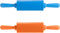 NUOMI Kids Rolling Pins for Baking Playdough, 2 Pack Non-Stick Silicone Small Rolling Pins, Random Colors