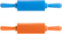 NUOMI Kids Rolling Pins for Baking Playdough, 2 Pack Non-Stick Silicone Small Rolling Pins, Random Colors
