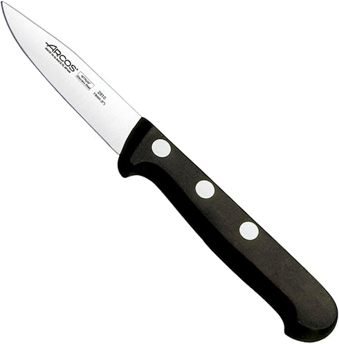 Arcos 3 Inch 75mm Rivet Paring Knife Stainless Steel. Kitchen Knife for Peeling Fruits and Vegetables. Ergonomic