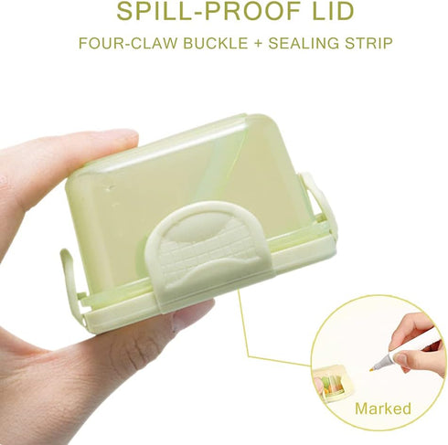 6Pcs Small Food Storage Containers, Airtight Leakproof Lids, Small Freezer Containers for Condiment Sauce, 5oz