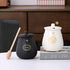 Kosmeey Ceramic Honey Jar with Wooden Honey Dipper-Honey Pot with Dipper- Honey Jar with Stand, Great Bee Decor