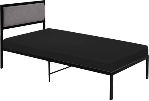 Cot Sheets 30" x 80", Fitted Mattress Sheet for Narrow Twin, Camping Cot, Super Soft Microfiber, Black