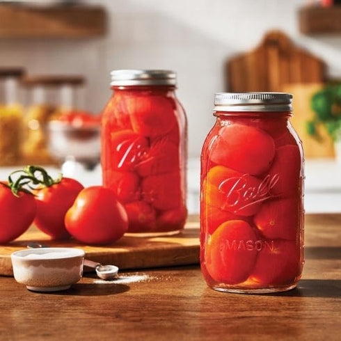 Ball Mason Regular Mouth Jars with Lids and Bands, Set of 4, Two 32oz + Two 16oz Jars