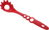 4-in-1 Large Measure Portion Control Tool, Nylon Spaghetti Spoon, Strainer, and Measurer for Kitchen Cooking (RED)