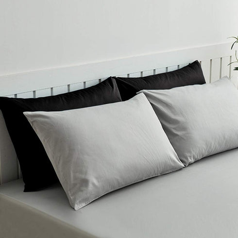 NTBAY King Pillowcase Set, 2 Pack Brushed Microfiber 20x36 Pillowcases, Soft, Black with Envelope Closure