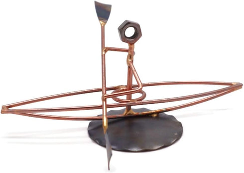 Kayak Collectible Handmade Metal Art Figurine - Desk Accessories, Trophy, Boss Gift, Office Décor