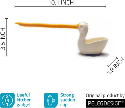 2 1 PELEG DESIGN Pelix Plastic Sponge and Cloth Holder for Kitchen Sink Caddy with Suction Cup, in Dish Kitchen