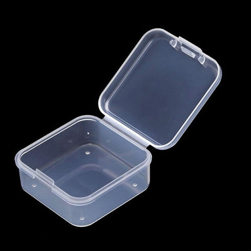 5 Pcs Clear Plastic Jewelry Storage Containers, Mini Square Box with Lid for Earplugs, Jewelry, Hardware, Small Crafts
