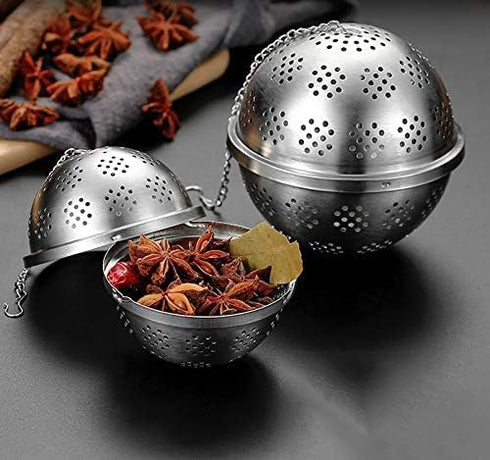 CATOSUM Spice Ball Extra Large For Cooking, Seasoning Ball, Spice Infuser, Tea Ball Filter, With Extended Chain Hook
