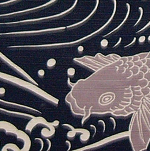 Made in Japan Indigo Dyeing Married Couple Carp Noren Curtain Tapestry