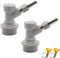 PERA Corny Keg Ball Lock Gas Disconnect MFL 1/4 with 5/16 Swivel Nuts & 2 Free Worm Clamps for Homebrewing