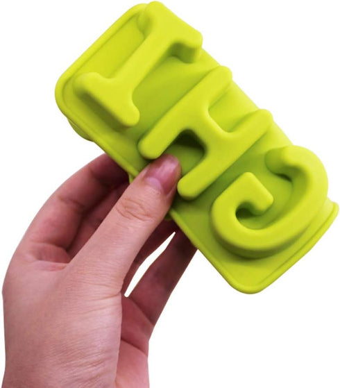4 Pcs Silicone Numbers Alphabets Molds - FineGood Candy Biscuit Chocolate DIY Baking Trays