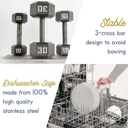 Ultra Cuisine 10x14.75 inch Stainless Steel Baking Rack - Heavy Duty Wire Cooling Rack for Cooking and Baking