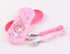Cute Pink Melody Fork and Spoon Set - Flatware with Case, Tableware Set with Cute Figure, Medium Size