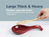 ONEMORE Ceramic Spoon Rest for Stove Top - Extra Wide Heat-Resistant Ladle Holder for Kitchen Counter Utensils/Tools - Large, Red