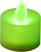 LumaBase Battery Operated Tea Light Candles, Green, Set of 12