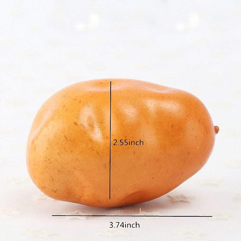 6PCS Set Ulalaza Realistic Artificial Fake Vegetables Lifelike Simulation Decorative Foam Food Imitation Potatoes Faux
