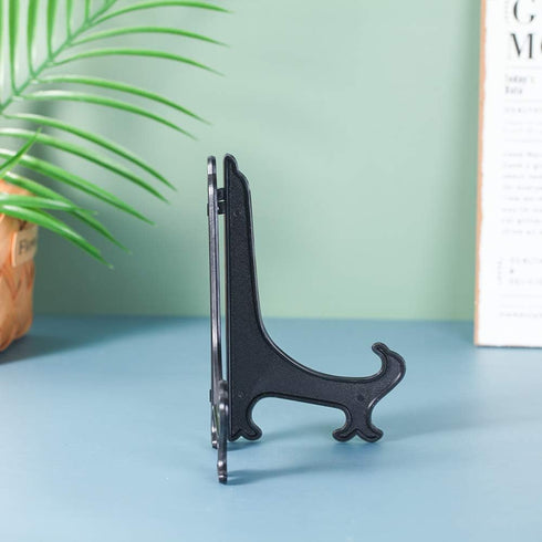 Artliving 24pcs/Set 7" Black Plastic Easels, Plate Display Stands, Picture Frame Holder