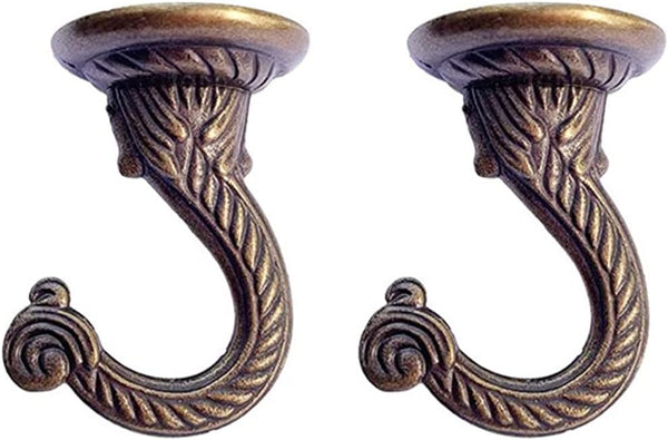 2 Sets 55mm/2.17" Ceiling Metal Ceiling Hooks, Heavy Duty Swag Ceiling Hooks