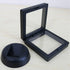Set of 2 Challenge Coins Display Stand, 3D Floating Clear Case for Jewelry, Specimen, Military Medal