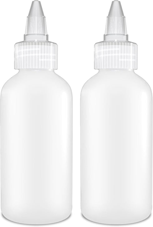 BRIGHTFROM Condiment Squeeze Bottles - 4 OZ Squirt Empty Bottles, Clear Twist